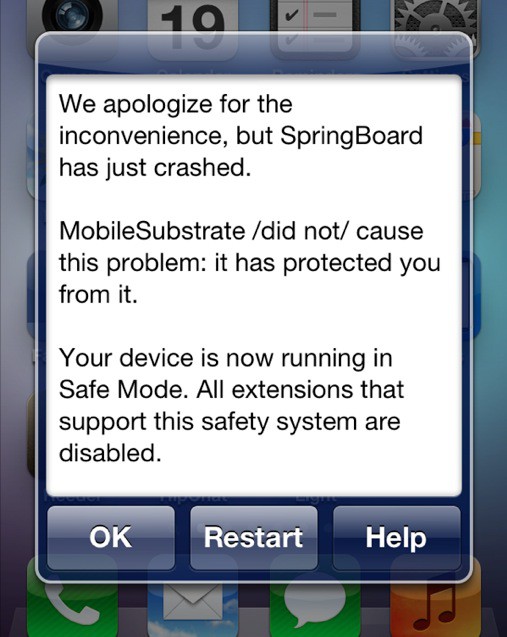 Seeing this message a lot on your jailbroken iOS device?