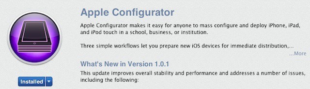 Apple releases its first update to its Apple Configurator iOS management app