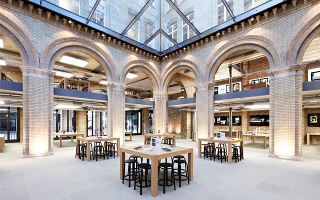 Apple's stunning Covent Garden store will be one of the many London stores making provisions for international journalists.