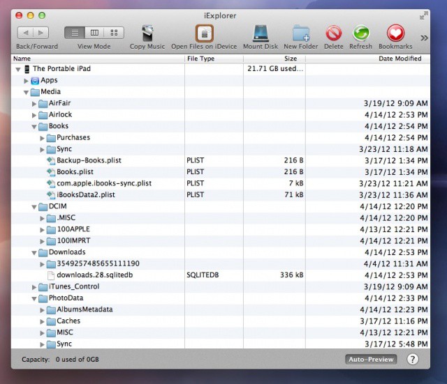 iExplorer Screen Shot