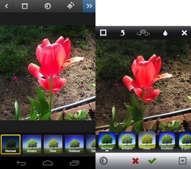 Big screen, bad camera. Instagram on Android