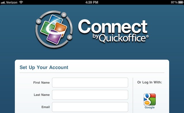 Connect by Quickoffice iPad app