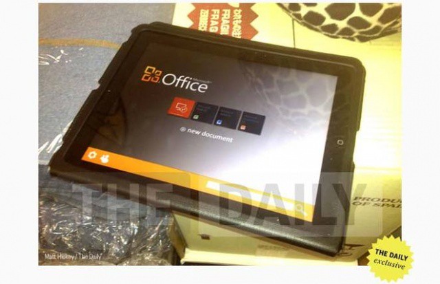 The Daily leaked a screenshot of Office on the iPad back in February 2012