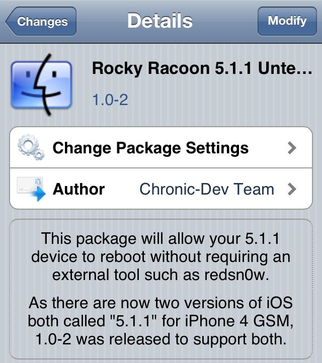 Rocky Racoon now supports Apple's revised iOS 5.1.1 release.