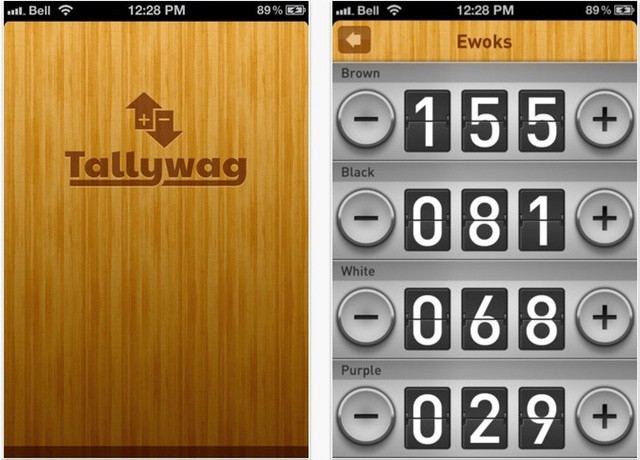 Count groups for Jedi and Sith are also available