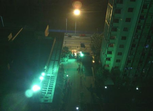Cellphone pic of Chengdu workers rioting on Monday night.