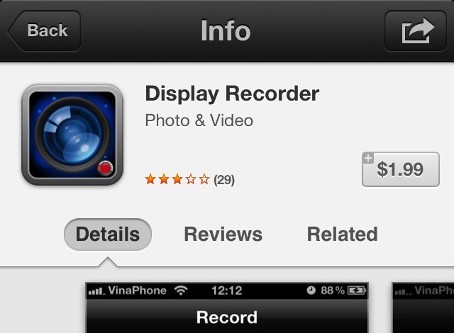 Display Recorder in the App Store is a near clone of its jailbreak counterpart.
