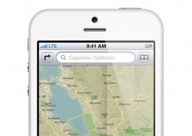 A mockup of the new Maps running on the new iPhone. (via http://vrge.co/KsZgPd)