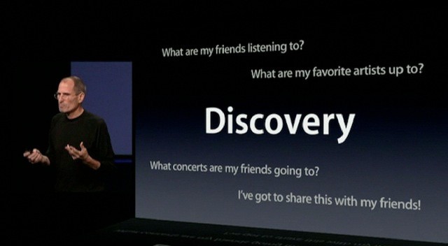 Steve Jobs announced Ping as a music 