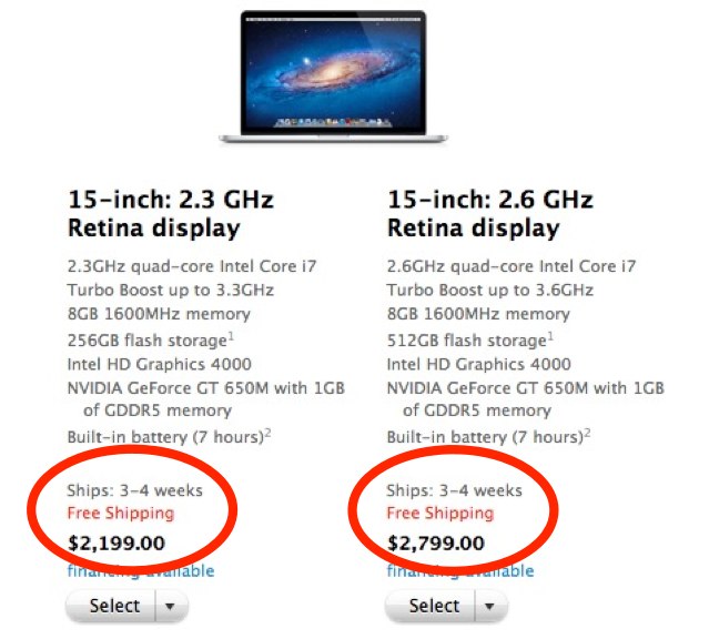 Order a new MacBook Pro today and you'll be waiting until mid-July to receive it.