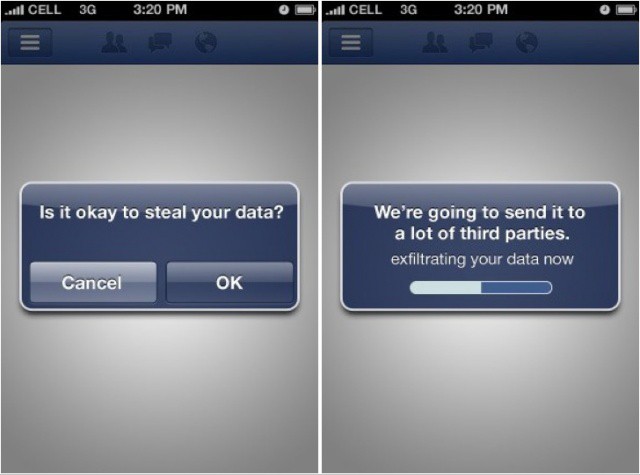 Should iOS 6's new privacy messages actually look like this?