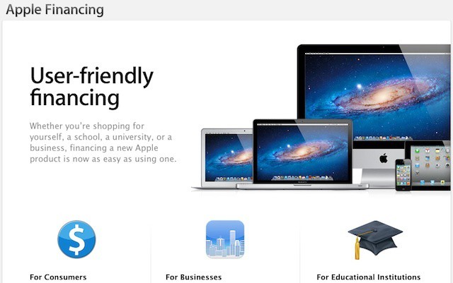 Apple offers a range of lease programs and financing for schools, colleges, and businesses
