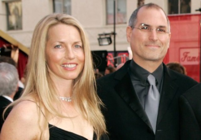 Laurene Powell with her husband and former Apple CEO Steve Jobs.