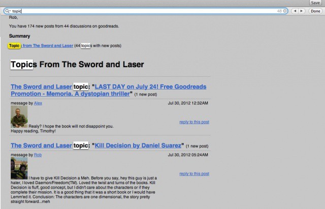 Searching in Mountain Lion Mail App