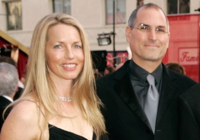 Laurene Powell with husband Steve Jobs.