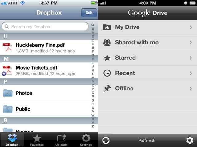 Drive Dropbox iOS