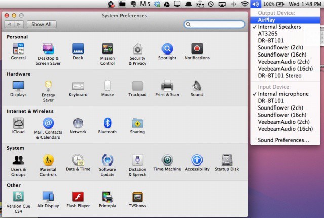 AirPlay Audio Options