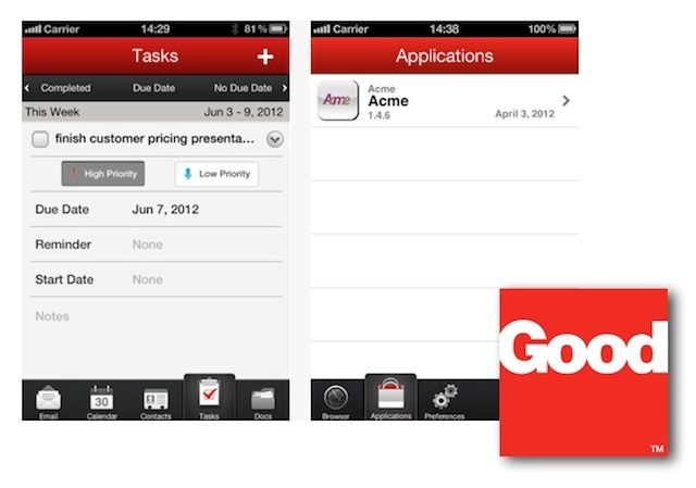 The latest release of Good for Enterprise delivers more security and separation of work and personal data on an iPhone or iPad.