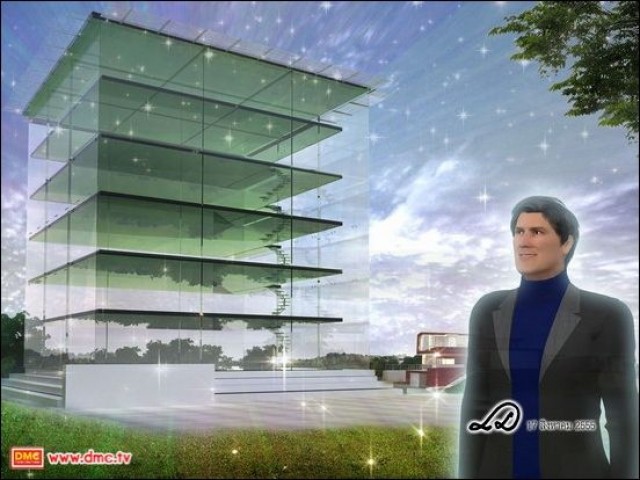 Artist's interpretation of Steve Jobs' celestial palace in the afterlife.