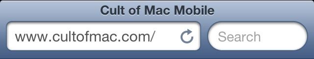 Expect mobile Safari's address bar to look like this for some time.
