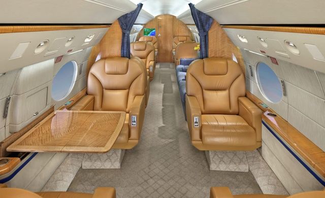 The interior of Steve Jobs's private Gulfstream jet is what inspired the hideousness of iCal's faux-leather skeuomorphism.