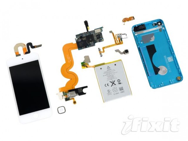 The new iPod touch goes under the knife.
