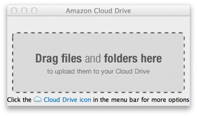 You can now upload your files to Cloud Drive from your desktop.