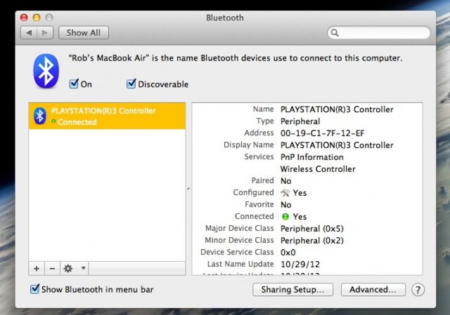 helper Slaapkamer Gehuurd Use A Playstation 3 Controller On Your Mac With Bluetooth [OS X Tips] |  Cult of Mac