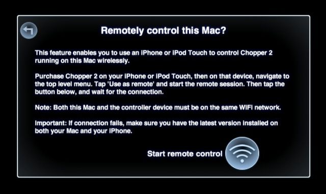 Remote Control Chopper 2 With An iPhone or iPod touch.