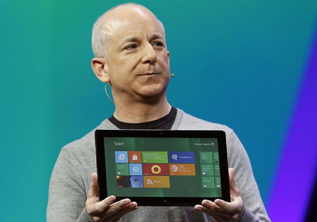 Sinofsky with Microsoft's new Surface tablet.