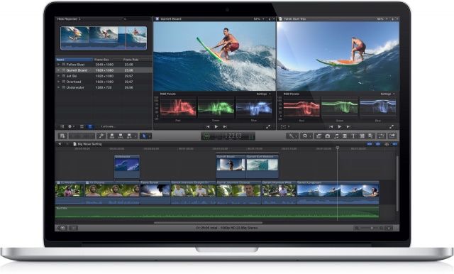 The new dual viewer in Final Cut Pro X means you can compare shots quickly.