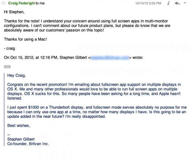 muliple monitors email