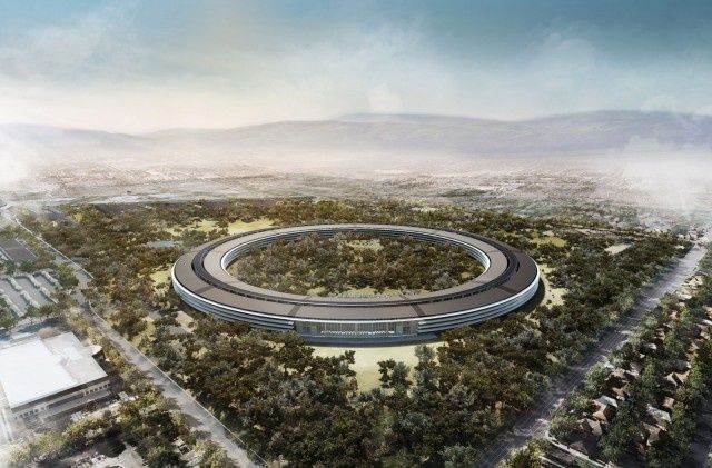 Apple's spaceship campus as it will eventually appear.