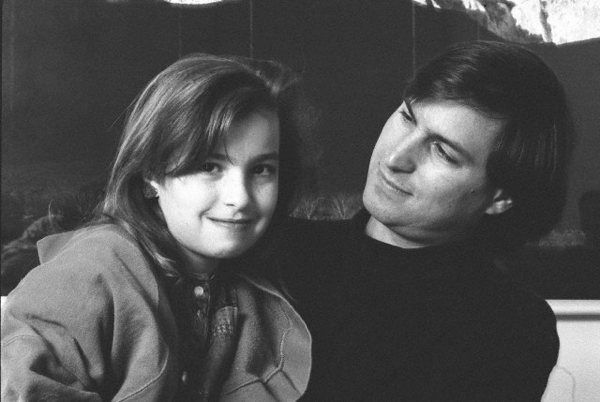 Steve Jobs with his daughter Lisa Brennan-Jobs.