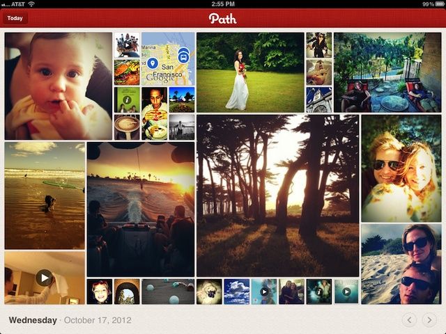 Path looks awesome in landscape mode on the iPad.