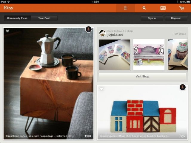 They made you an Etsy for your iPad