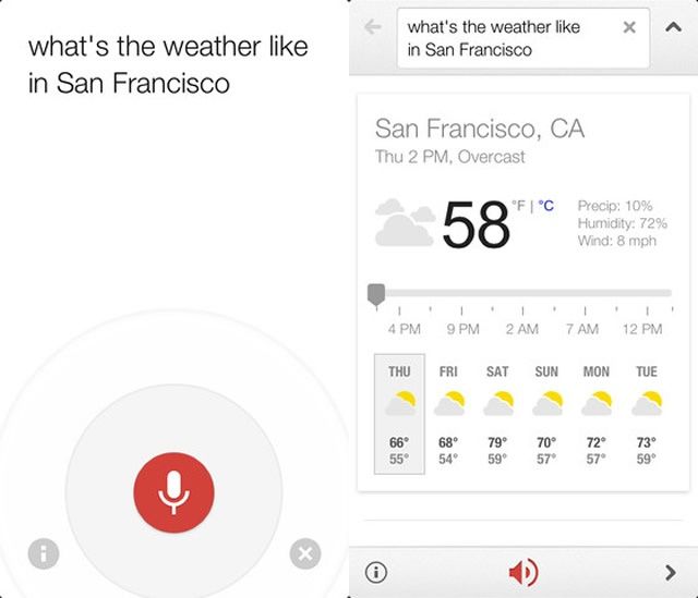 sf weather google voice search