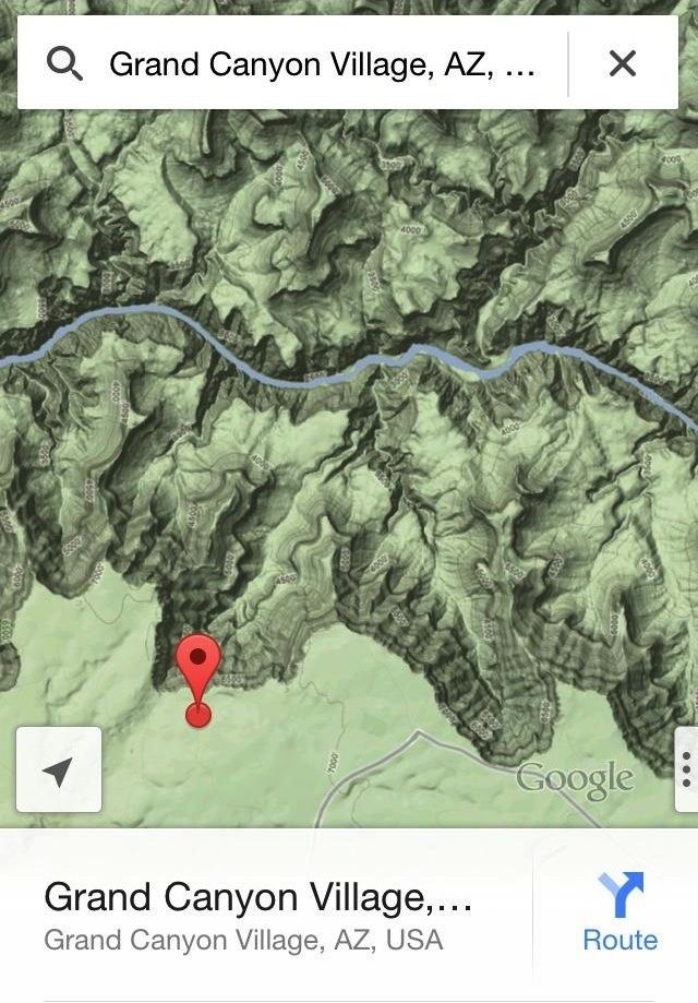 Google Maps hidden topography