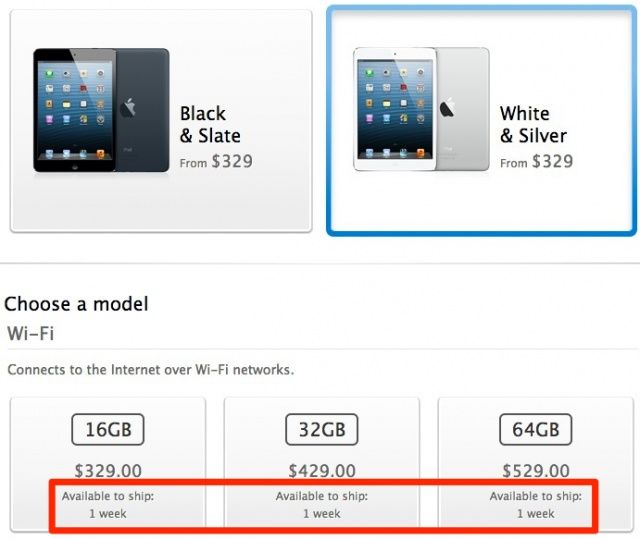 Order before midnight on Dec. 12 and your iPad mini will arrive in time for Christmas.