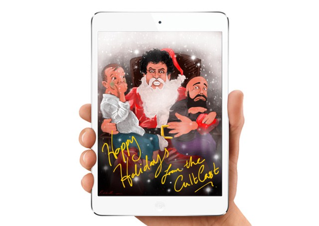 CultCast Christmas fan art courtesy of listener & iPad Artist Matthew Hall! (@RozHall)