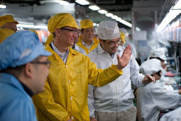 Apple CEO Tim Cook spent time with Foxconn employees during his visit to China earlier this year.