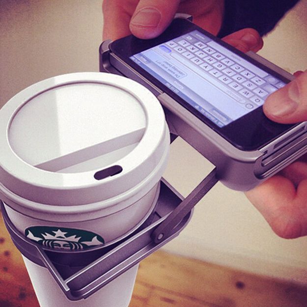 I can see myself spilling a cappuccino all over my iPhone screen with this thing.