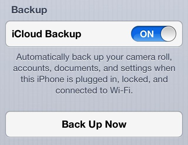 You can see your iCloud backup info in the Settings app.