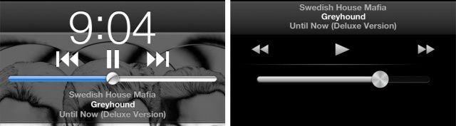 iOS 6.0 lockscreen music controls vs. 6.1
