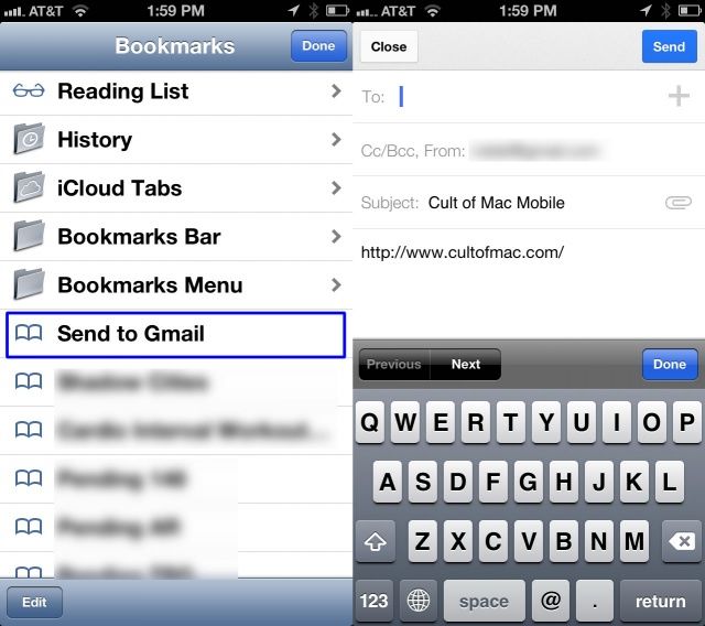 Send to Gmail Bookmarklet