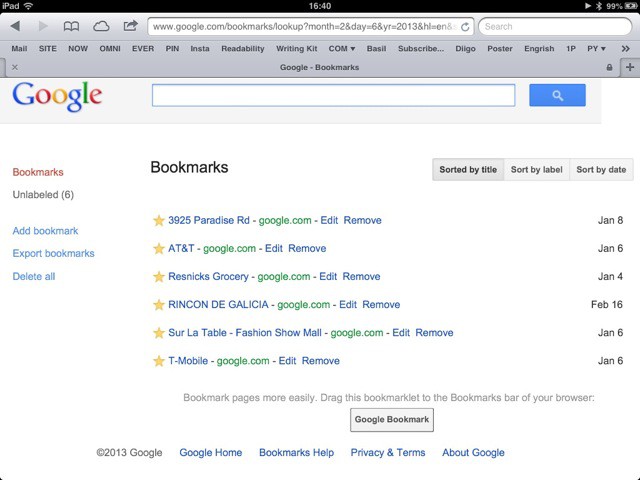 Google Bookmarks 001