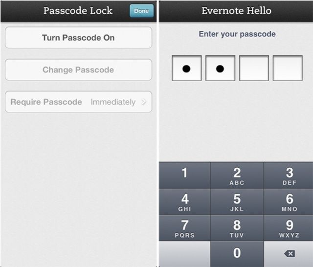 Evernote-Hello-passcode-lock