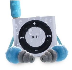 Waterproofed, the iPod Shuffle is only as good as the seal of your earbuds.