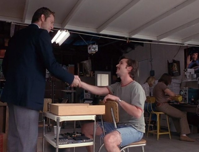 Steve Jobs meets Mike Markkula in Pirates of Silicon Valley.