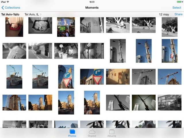 The Photos view make it possible to actually find your photos again.